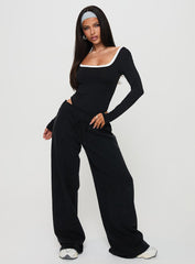 Ender Contrast Trim Bodysuit Black