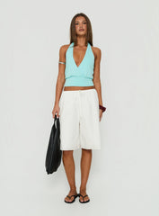 Avirea Relaxed Longline Shorts White