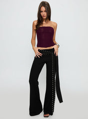 Nikolia Studded Wrap Belt Pants Black