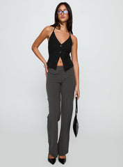 No Sleep Halter Top Black
