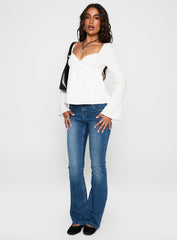 Khalea Long Sleeve Top White
