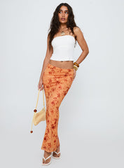 Shepherd Maxi Skirt Orange Multi