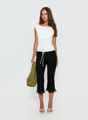 Unbothered Corset Top White