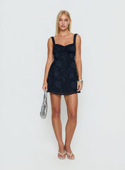 Mcbeath Mini Dress Navy Burnout