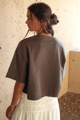Talia Top In Charcoal - Final Sale