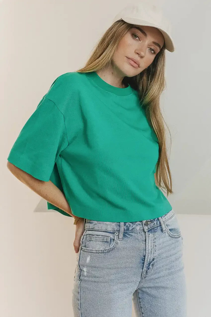 Talia Top In Green - Final Sale