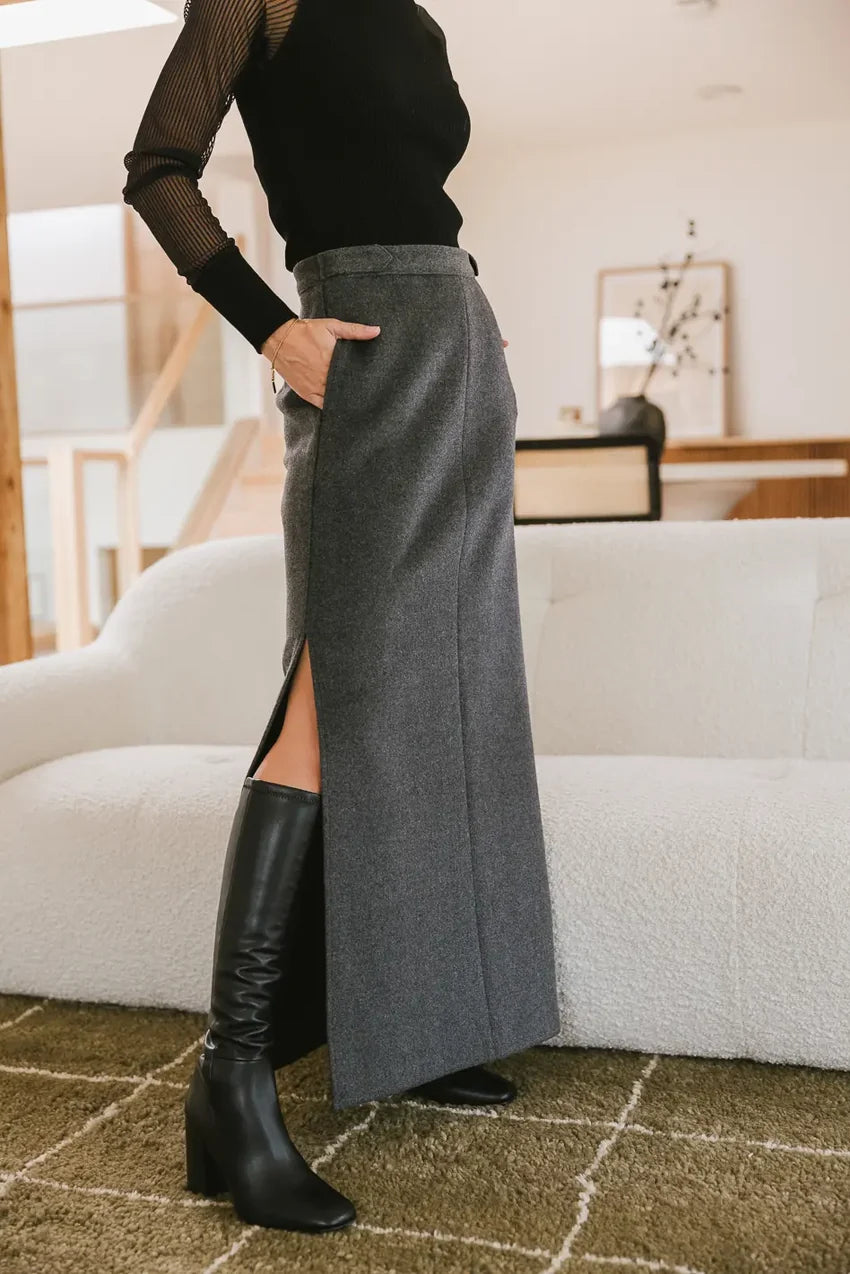 Francis Wool Blend Skirt - Final Sale