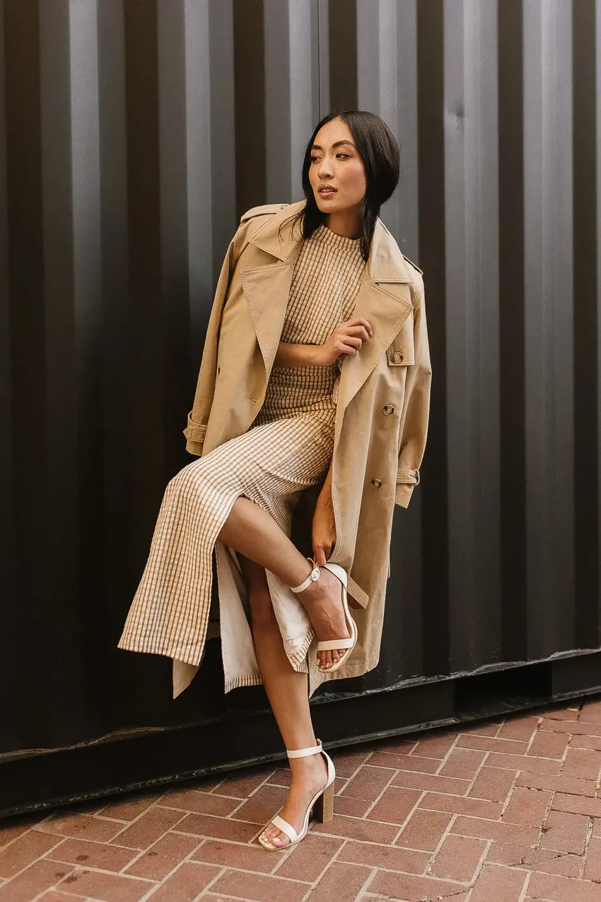 Rachel Trench Coat In Tan - Final Sale