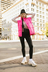 Caelan Puffer Vest In Pink - Final Sale
