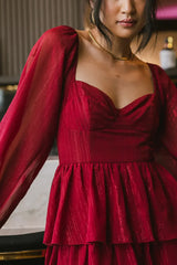 Kristina Tiered Shimmer Dress - Final Sale