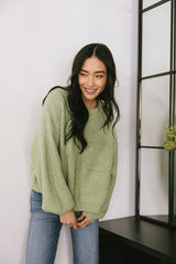 Aliyah Knit Sweater In Green - Final Sale