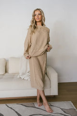 Lilly Cable Knit Skirt In Cream - Final Sale