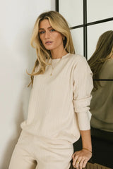 Myla Ribbed Sweater In Oatmeal - Final Sale