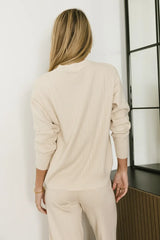 Myla Ribbed Sweater In Oatmeal - Final Sale