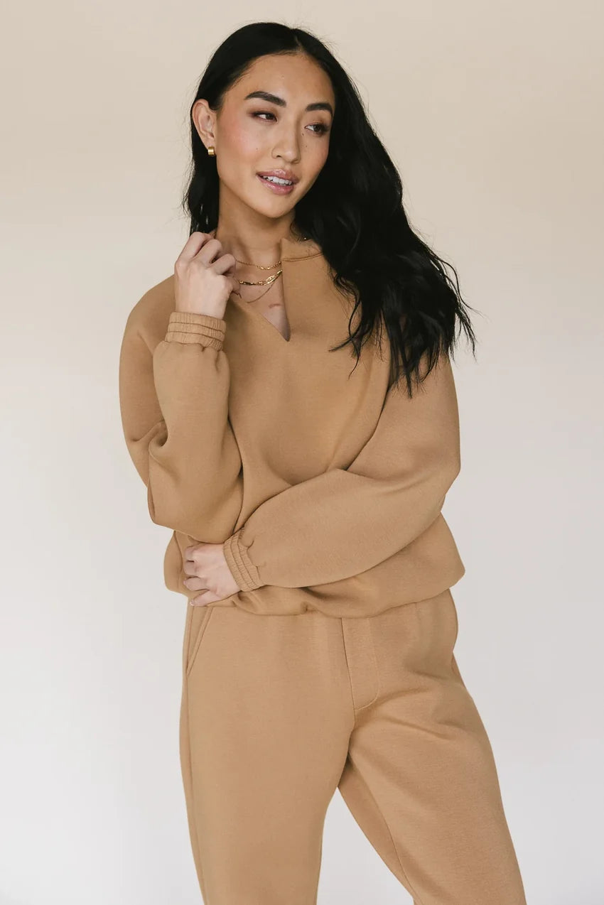 Parker Sweatshirt in Camel - FINAL SALE