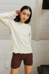 Kaylani Knit Top In Oatmeal - Final Sale