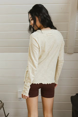 Kaylani Knit Top In Oatmeal - Final Sale