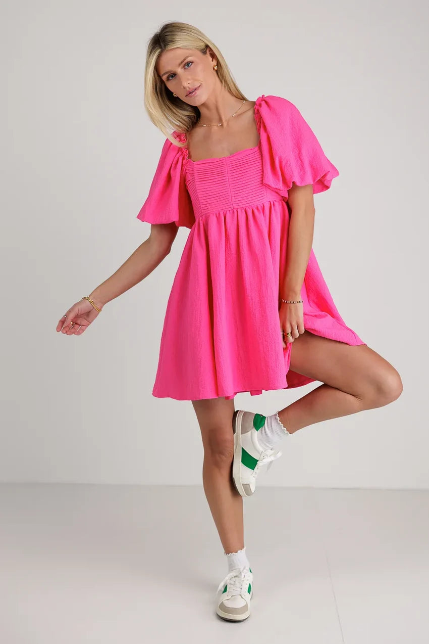 Ryann Mini Dress in Pink - FINAL SALE