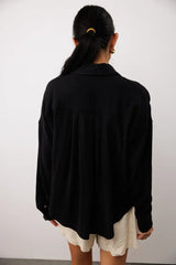 Finley Button Up In Black - Final Sale