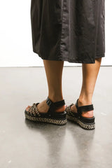 Kehlani Platform Sandals In Black - Final Sale