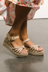 Kehlani Platform Sandals in Natural - FINAL SALE