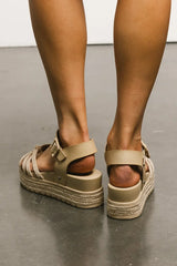 Kehlani Platform Sandals In Natural - Final Sale
