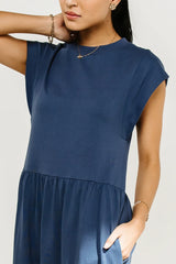 Louie Midi Dress In Indigo - Final Sale