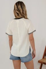 Lacy Waffle Tee - Final Sale