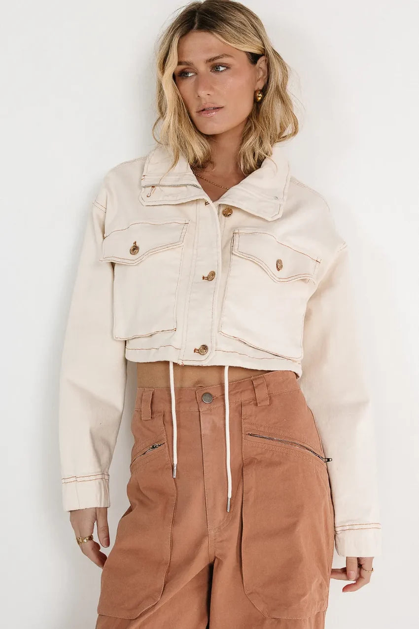 Cooper Cropped Denim Jacket - Final Sale
