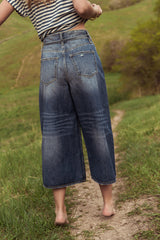 Bruce Culottes In Medium Wash - Final Sale