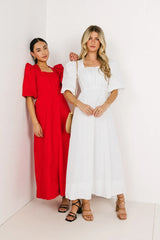 Cassia Corset Dress In Red - Final Sale