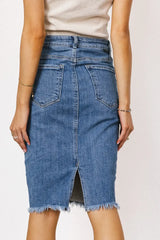 Frida Denim Midi Skirt - Final Sale