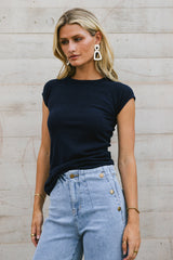 Ulyssa Sweater Top In Indigo - Final Sale