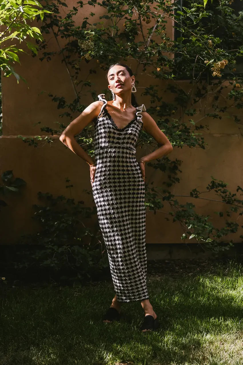 Amias Crocheted Midi Dress - Final Sale