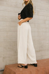 Tatum Woven Pants In Oatmeal - Final Sale