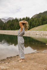 Weekend Warrior Jumpsuit In Grey - Final Sale
