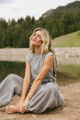 Weekend Warrior Jumpsuit In Grey - Final Sale