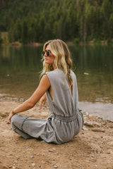 Weekend Warrior Jumpsuit In Grey - Final Sale