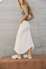 Blythe Denim Skirt In Natural - Final Sale
