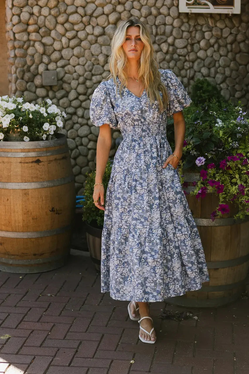 Kaylani Floral Midi Dress - Final Sale