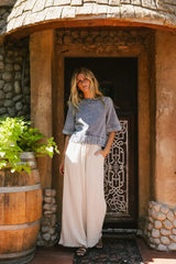 Tatum Woven Pants In Oatmeal - Final Sale