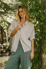Malia Striped Button Up - Final Sale