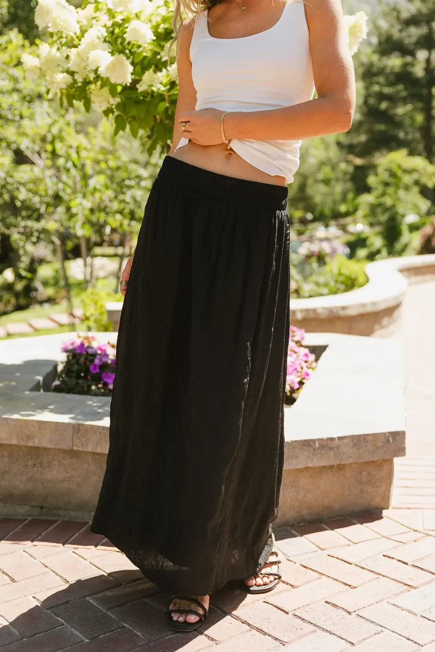 Eliza Textured Maxi Skirt - Final Sale