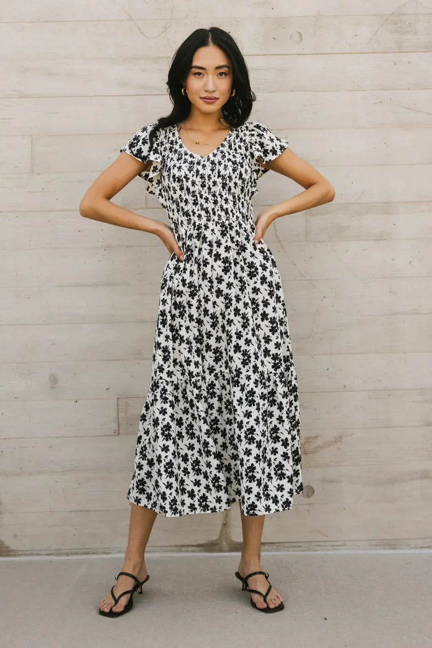 Ingrid Smocked Midi Dress - Final Sale