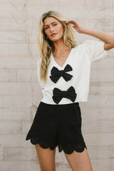Ketsy Crocheted Shorts In Black - Final Sale