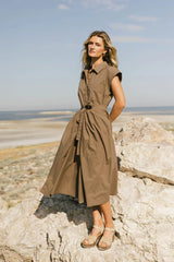 Raven Waist Tie Dress - Final Sale