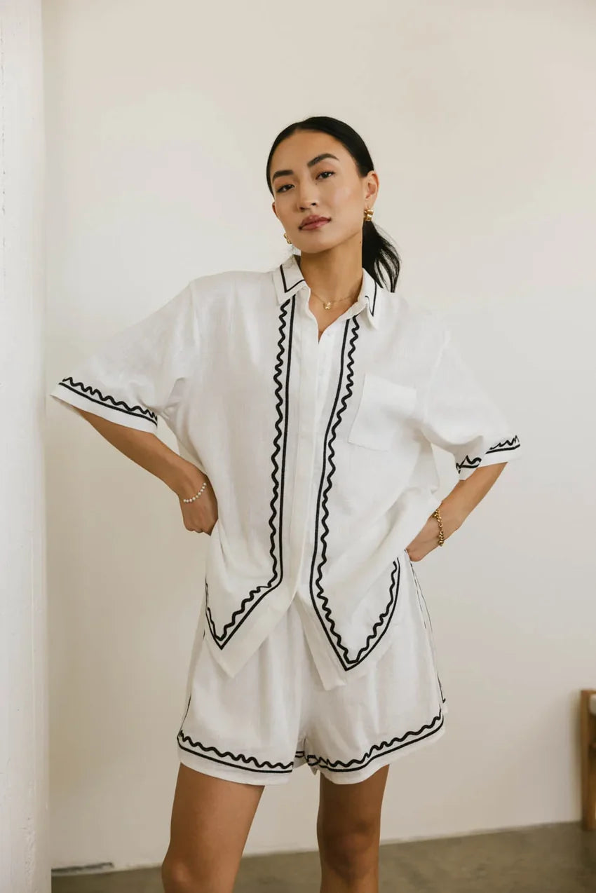 Josie Embroidered Top - Final Sale