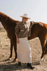 Nora Fleece Pullover In Brown - Final Sale