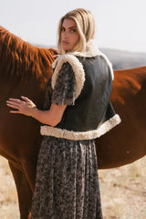 Kezia Faux Leather Vest - Final Sale