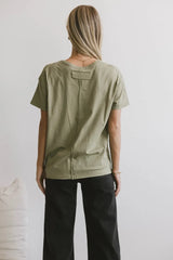 Gunner Basic Tee In Light Olive - Final Sale
